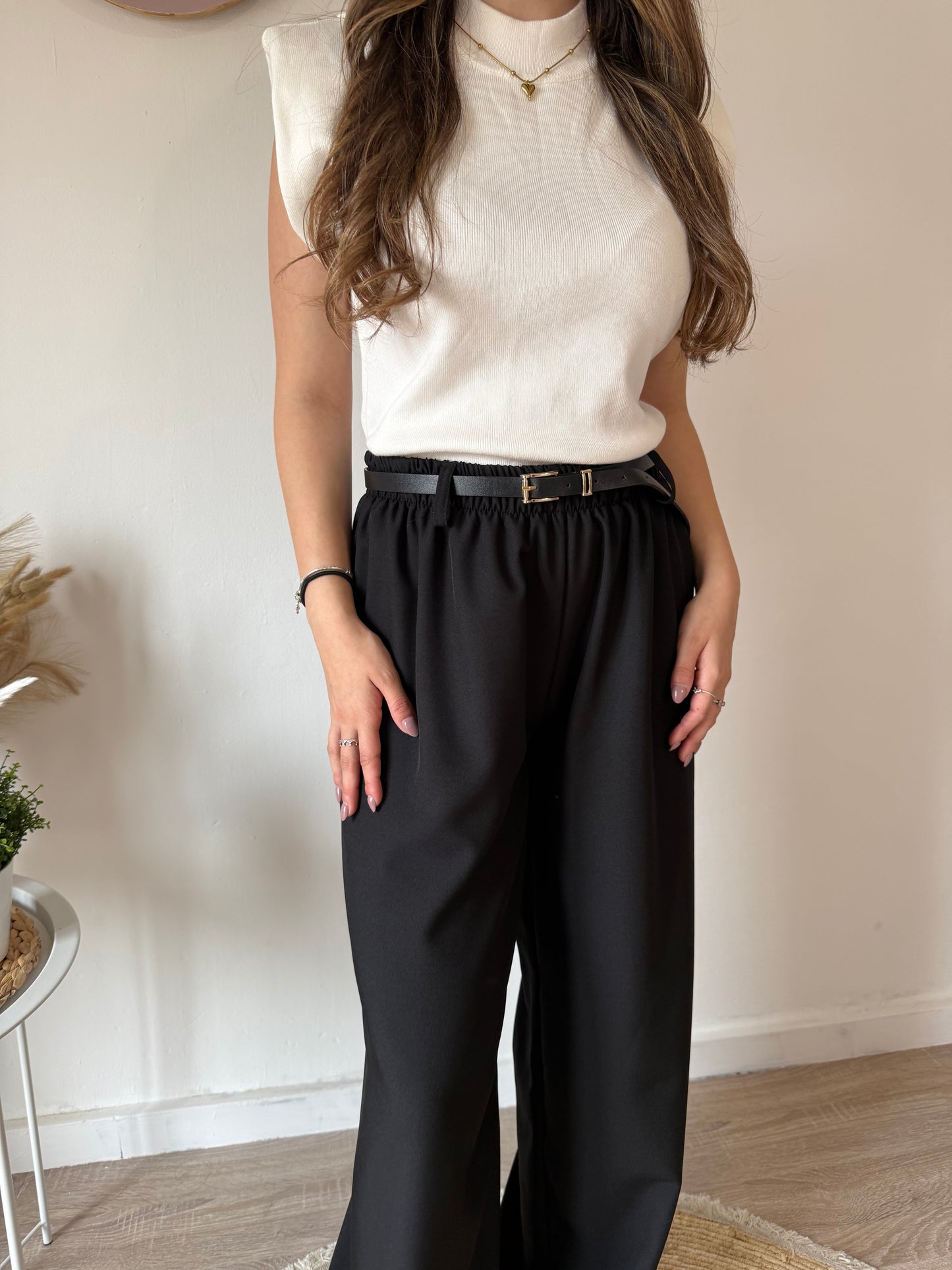 Pantalón caida negro