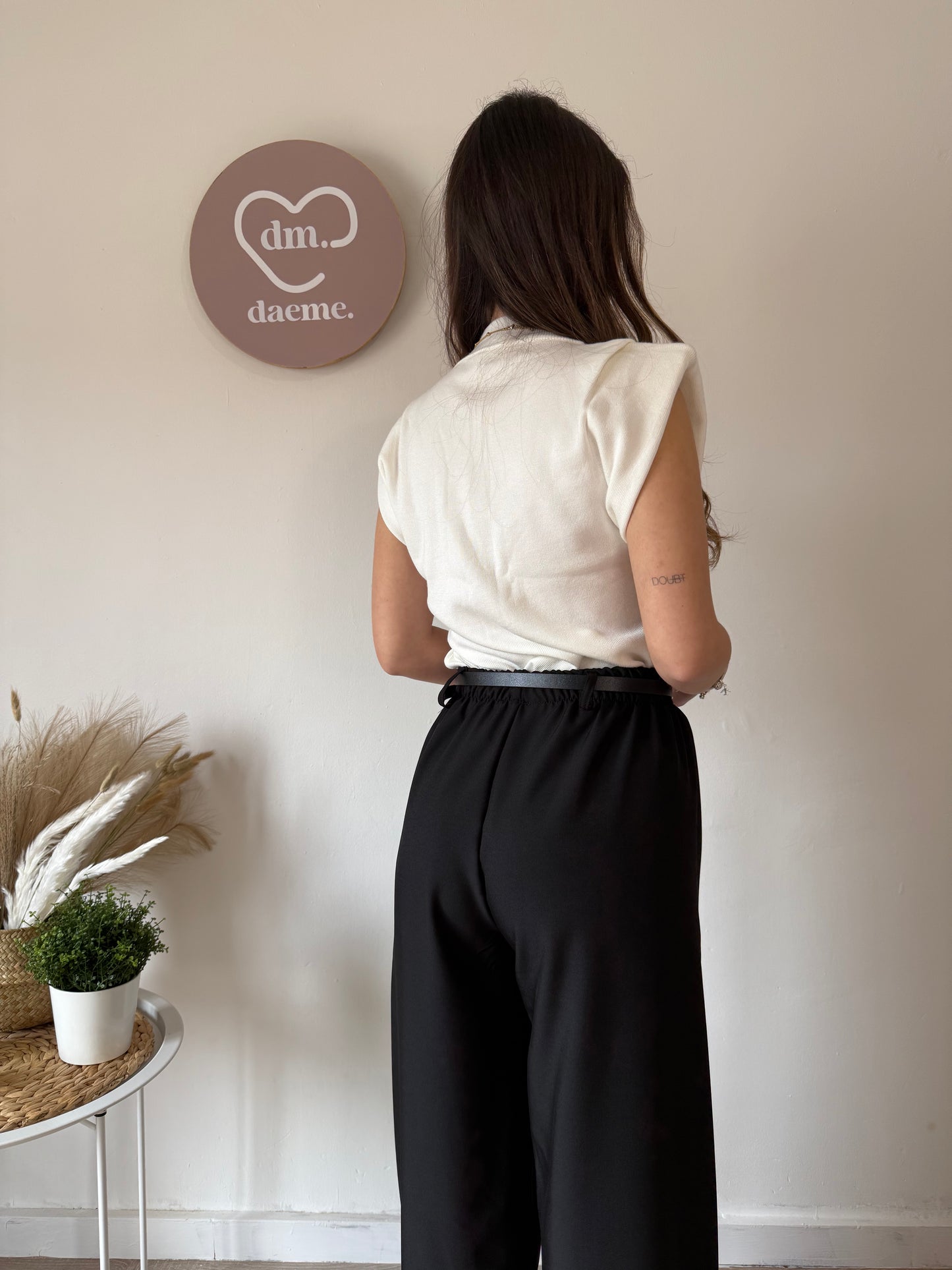 Pantalón caida negro